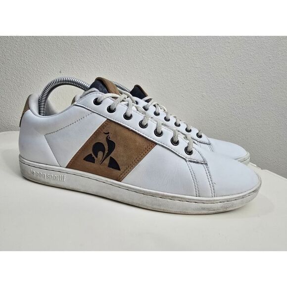 Le Coq Sportif Master Courtclassic Casual Trainers White Sneakers Men’s Size 9 - Picture 1 of 9